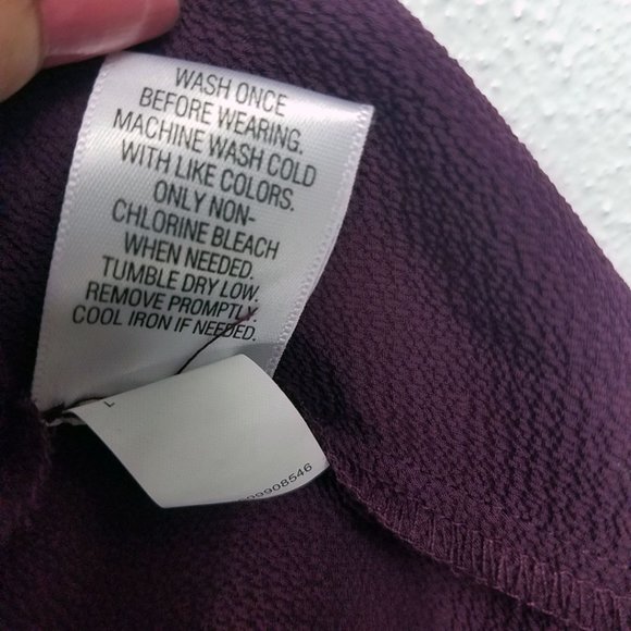 Apt 9 Women's Plum Peplum Top Size Large - Picture 12 of 13